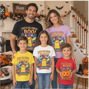 Pokemon Pikachu Witch Kanto Halloween Boo Spooky Squad T Shirt