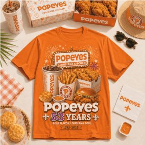 Popeyes Chicken Classic Car 53 Years Anniversary Louisiana Soul T Shirt