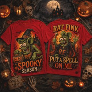 Rat Fink Spooky Season Halloween Witch Vintage T Shirt