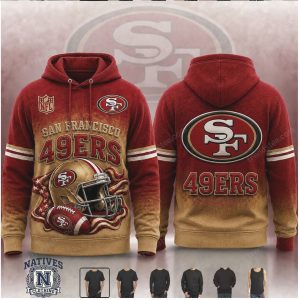 San Francisco 49ers Football Helmet Logo Sweater