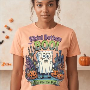 SpongeBob SquarePants Ghost Bikini Bottom Boo Trick Or Treat T Shirt