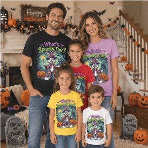 Spooky Halloween Wizard Rabbit What's Spooky Doc T Shirt