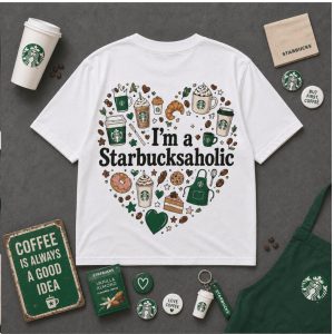 Starbucks Iced Coffee Pastry Lover I Am A Starbucksaholic T Shirt