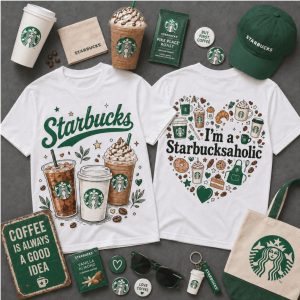 Starbucks Iced Coffee Pastry Lover I Am A Starbucksaholic T Shirt