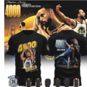 Stephen Curry Career 3 Pointers Golden State Warriors T Shirt