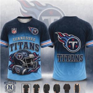 Tennessee Titans Helmet Football Fan Apparel T Shirt
