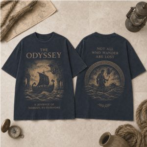 The Odyssey Greek Mythology Ship Not All Who Wander T Shirt