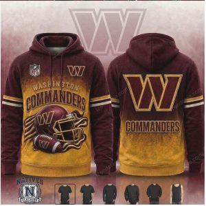 Washington Commanders Football Helmet Logo Hoodie