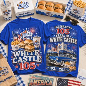 White Castle Fast Food Vintage Car 105 Years Retro T Shirt