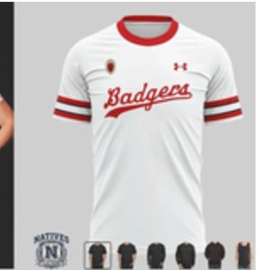 Wisconsin Badgers Basketball Jersey Style T Shirt