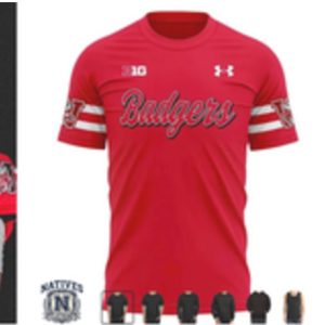 Wisconsin Badgers Big Ten Football Mascot Logo T Shirt