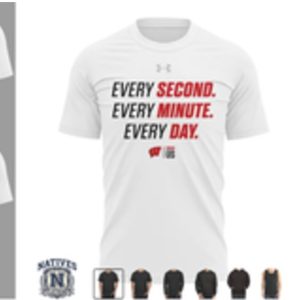 Wisconsin Badgers Every Second Every Minute T Shirt