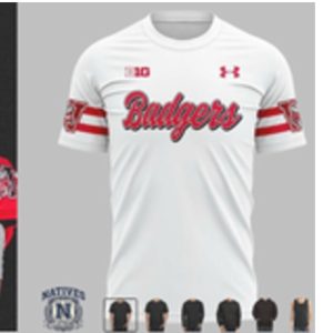 Wisconsin Badgers Football Mascot Logo Sports T Shirt