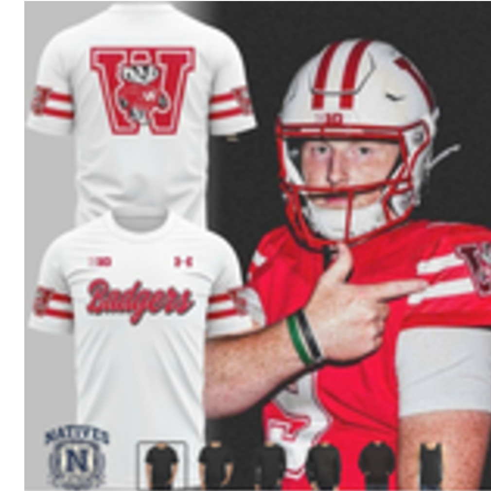 Wisconsin Badgers Football Mascot Logo Sports T Shirt Wisconsin Badgers Football Mascot Logo Sports T Shirt