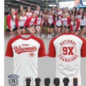 Wisconsin Badgers Hockey 9X National Champions T Shirt