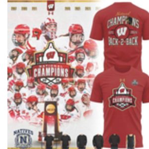 Wisconsin Badgers Women Ice Hockey National Champions T Shirt