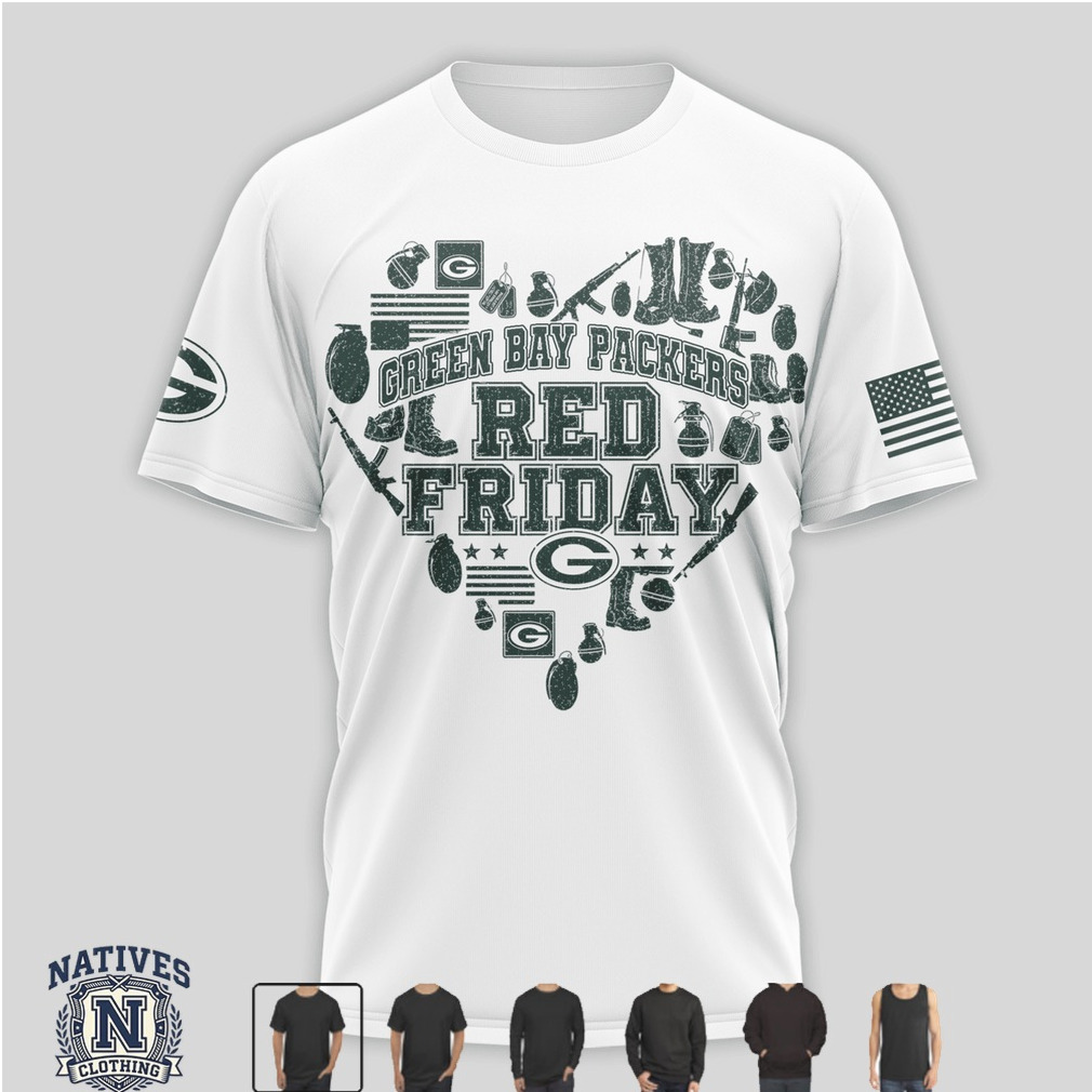Green Bay Packers Red Friday Remember Deployed Heart T Shirt Green Bay Packers Red Friday Remember Deployed Heart T Shirt