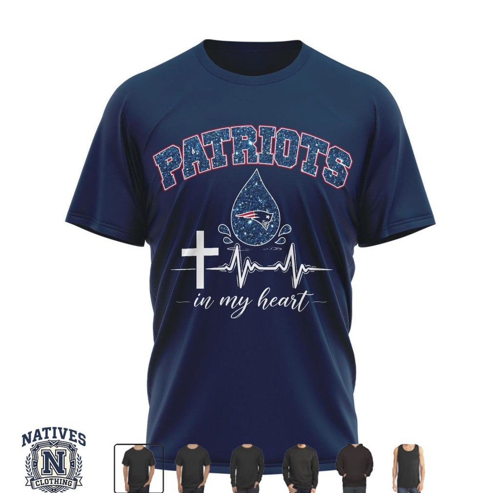 New England Patriots Faith Cross Heartbeat Jesus In My Heart T Shirt New England Patriots Faith Cross Heartbeat Jesus In My Heart T Shirt