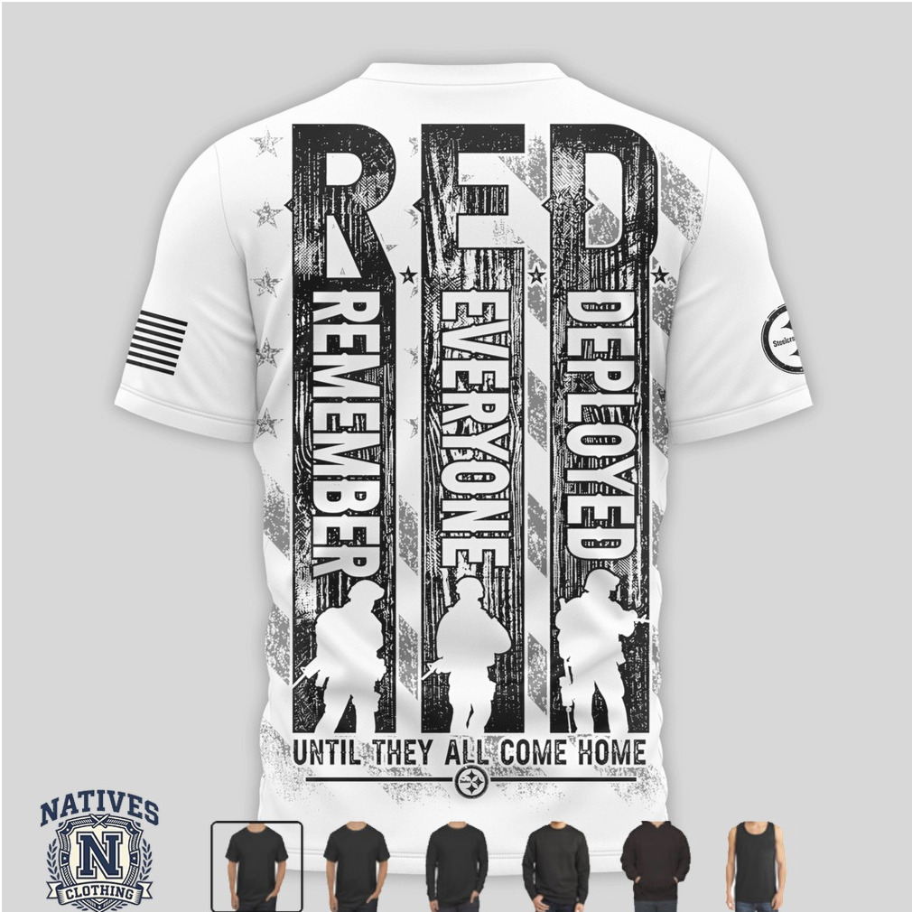 Pittsburgh Steelers Red Friday Military Heart Remember Everyone Deployed T Shirt Pittsburgh Steelers Red Friday Military Heart Remember Everyone Deployed T Shirt