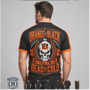 Cincinnati Bengals Skull Orange And Black Football Fan T Shirt