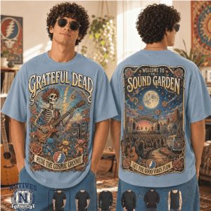Grateful Dead Skeleton Psychedelic Rock Ride The Cosmic Groove T Shirt