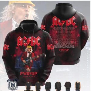 AC DC Angus Young Power Up World Tour Concert Graphic T Shirt