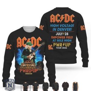 AC DC Denver Empower Field Pwr Up Tour Rock Sweater