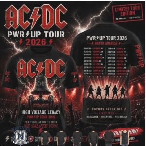 AC DC High Voltage Legacy Pwr Up Tour Concert T Shirt