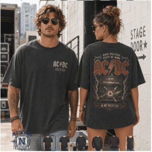 AC DC High Voltage Rock Era Guitar Amplifier Tour T Shirt