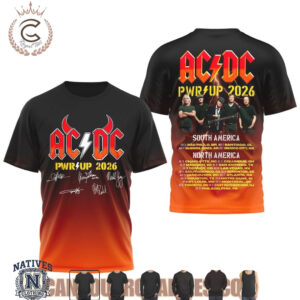 AC DC PWR UP Tour Rock Band Concert Tour T Shirt