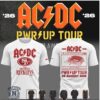 AC DC PWR UP Tour Rock Music Concert Red T Shirt AC DC PWR UP Tour Rock Music Concert Red T Shirt