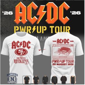 AC DC PWR UP Tour San Francisco 49ers Stadium T Shirt