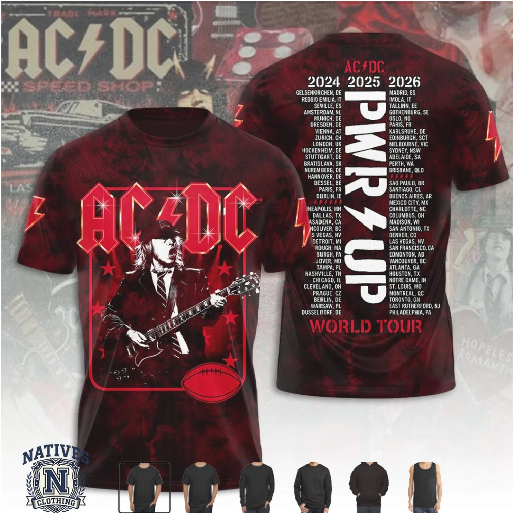 AC DC Pwr Up World Tour Rock Band Concert Hoodie AC DC Pwr Up World Tour Rock Band Concert Hoodie