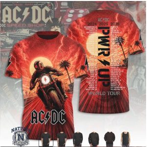 AC DC Pwr Up World Tour Rock Band T Shirt