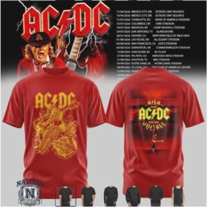 AC DC Rock Band Dive Bar Voltage Tour Red T Shirt