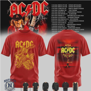 AC DC Rock Band Dive Bar Voltage Tour Red T Shirt