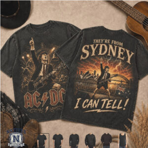 AC DC Sydney Australia Rock Band Vintage Concert T Shirt