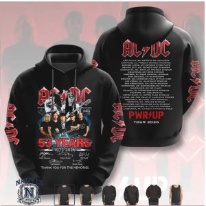 ACDC 53 Years 1973 2026 Band Signature Memories T Shirt