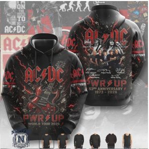 ACDC 53rd Anniversary Pwr Up 1973 2026 Band Tribute T Shirt