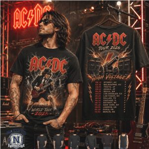 ACDC High Voltage Rock And Roll World Tour 2026 Vintage T Shirt