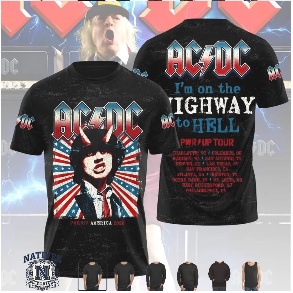 ACDC Highway To Hell Pwr Up Tour 2026 Concert Apparel ACDC Highway To Hell Pwr Up Tour 2026 Concert Apparel