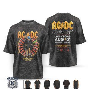 ACDC Las Vegas Tour Vintage Wash Graphic T Shirt