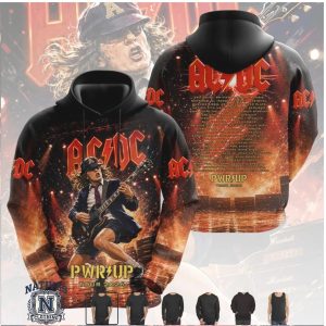 ACDC Pwr Up 2026 Angus Young Guitar Solo Graphic Hoodie