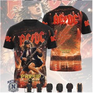 ACDC Pwr Up 2026 Angus Young Guitar Solo Graphic Hoodie