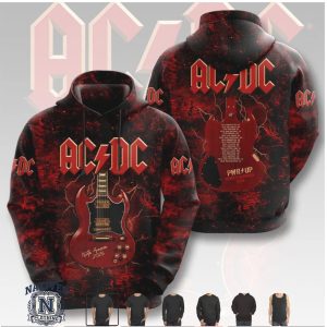 ACDC Pwr Up North America 2026 Tour Guitar Graphic T Shirt
