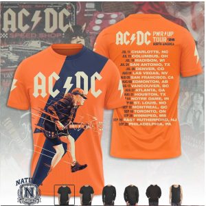 ACDC Pwr Up North America Tour 2026 Angus Young Graphic T Shirt