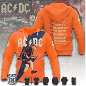 ACDC Pwr Up North America Tour 2026 Angus Young Graphic T Shirt