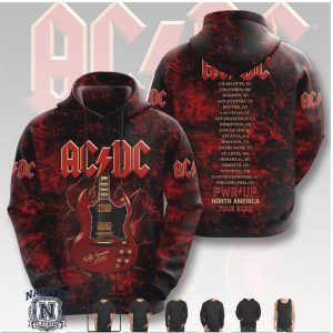 ACDC Pwr Up North American Tour 2026 Concert Graphic Hoodie