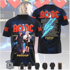 ACDC Pwr Up Tour 2026 Band Members Live Concert T Shirt
