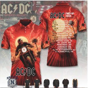 ACDC Pwr Up Tour 2026 Biker Graphic North America Concert Hoodie